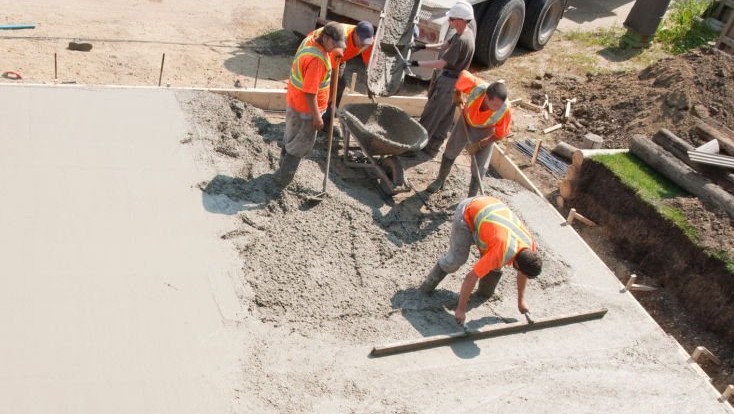 Mile High Concrete Pros team working on a concrete project in Denver